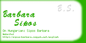 barbara sipos business card